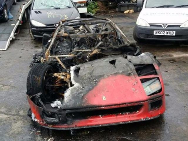 Ferrari burnt to the ground but the business is safe due to the use of mobiles.